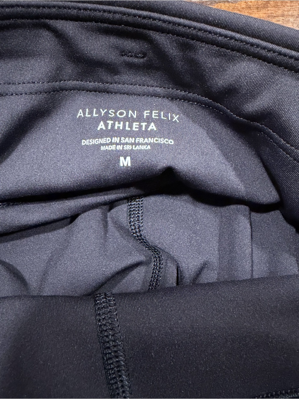 Allyson Felix Athleta Black Performance Leggings 0105 - Picture 6 of 15